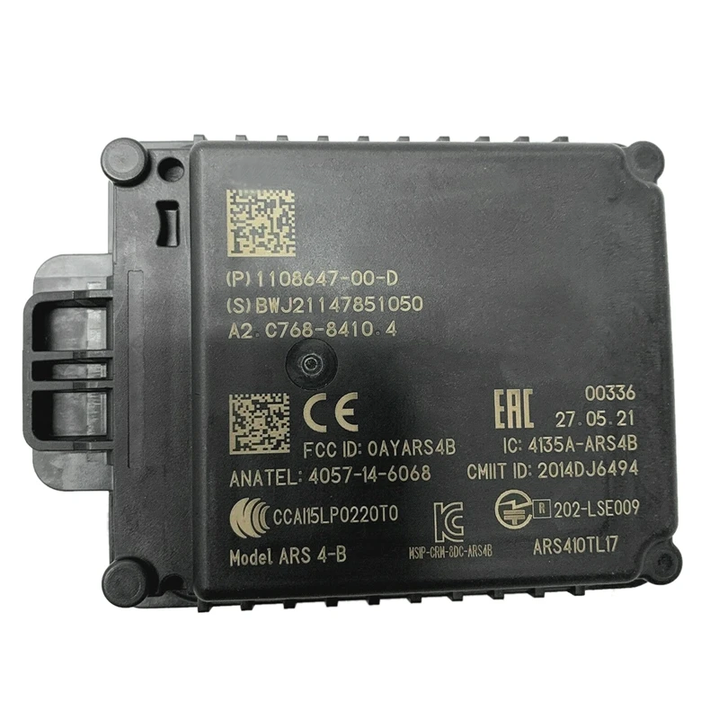 

For Tesla Model 3 S X 2017 2018 2019 2020 Car Front -Radar Sensor Distance Control Module 7 Pin 1108647-00-D