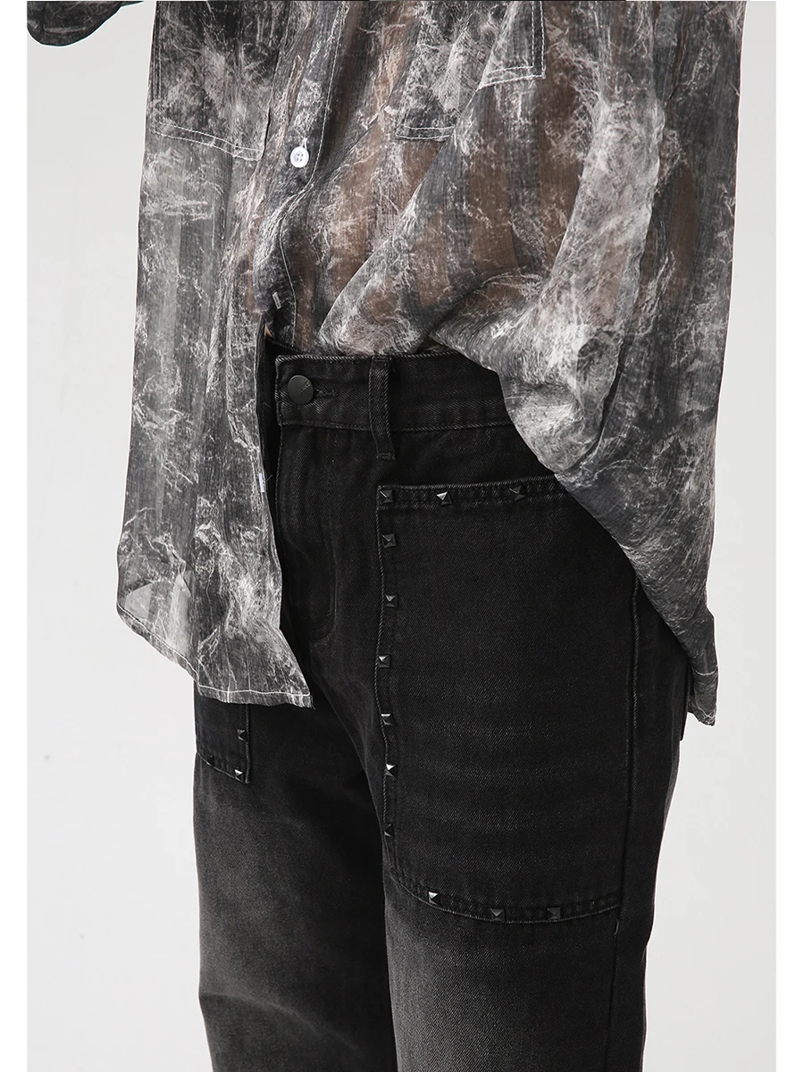 Four Seasons European and American Fashion Straight Loose Jeans Big Pocket Men's and Women's Same Style Streetwear Ins Hot Sale