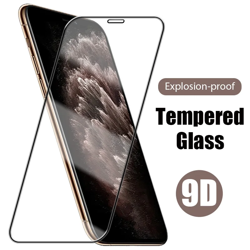 

9D закаленное стекло для IPhone 11 12 13 14 Pro Max XR X XS Max, защитное стекло на IPhone 6 6S 7 8 Plus 12 13 Mini, защита экрана