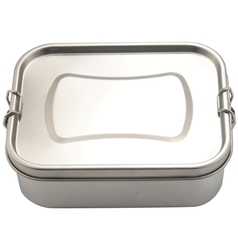 

5X Stainless Steel Bento Box Lunch Container,3-Compartment Bento Lunch Box For Sandwich And Two Sides,1400 Ml CNIM Hot