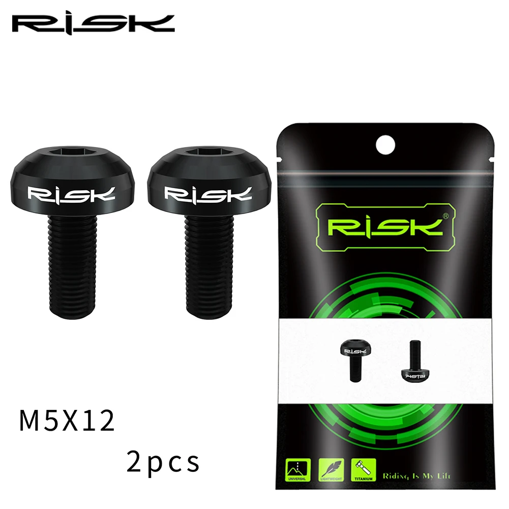 RISK M5x12mm Titanium Bike Bottle Holder Screw  Bicycle Water Bottle Cage Bolts Holder Fixed Screw Air Pump Bracket Bolt Parts