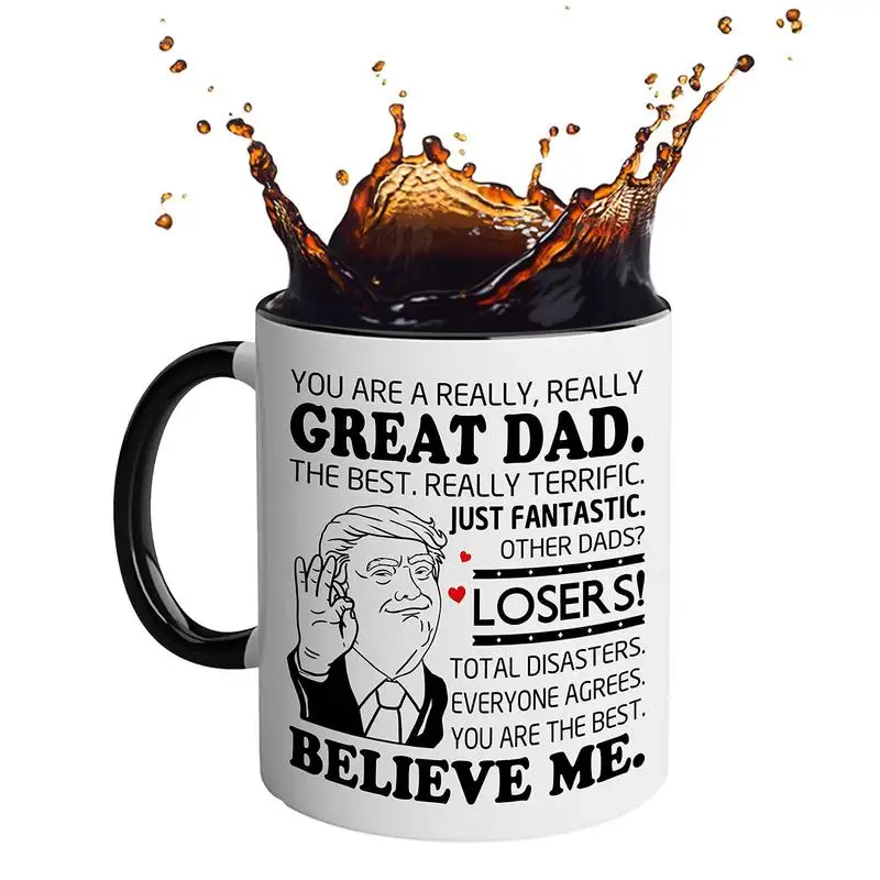 

350ml Novelty Coffee Milk Mugs Creative Ceramic Trump Tea Cup For Home Office Bar Party Family Friends Children's Birthday Gifts