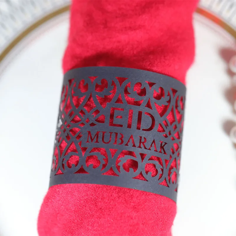 

25 шт. Eid Mubarak кольцо для салфеток с пряжкой столовая посуда Рамадан Kareem украшение для дома мусульманский ислам Eid вечерние поставка 2023