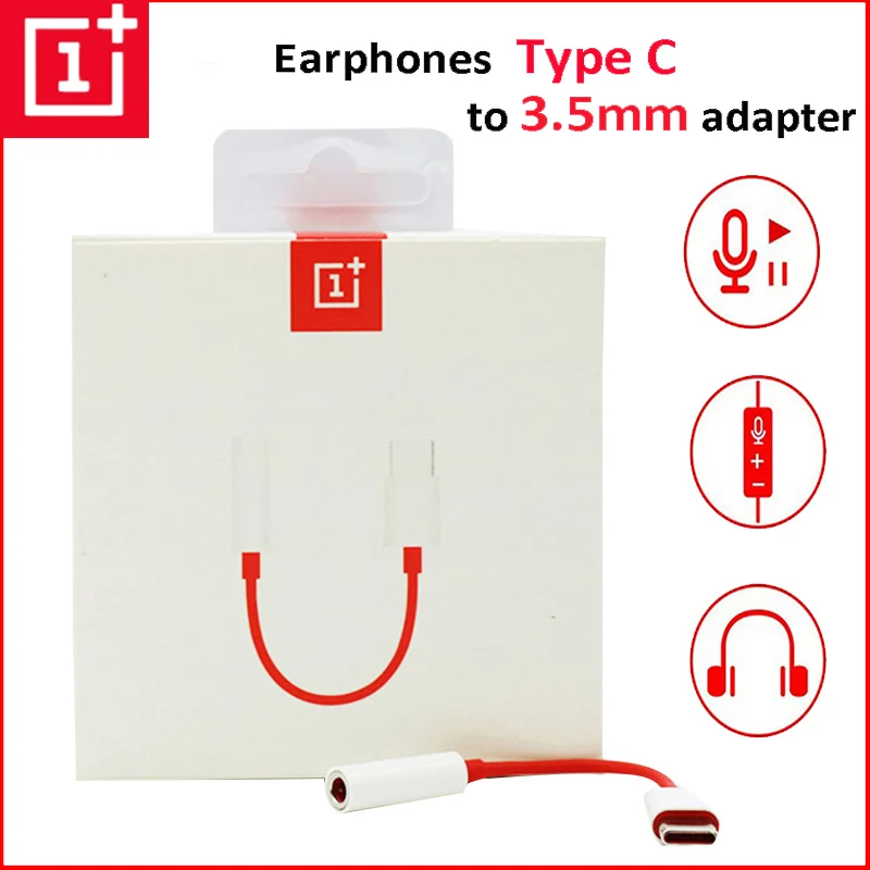 Оригинальный адаптер для наушников Oneplus с разъемом типа C на 3 5 мм