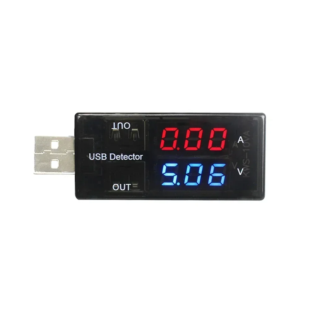 KWS 10VA USB тестер напряжения и тока цифровой вольтметр амперметр с двойным метром