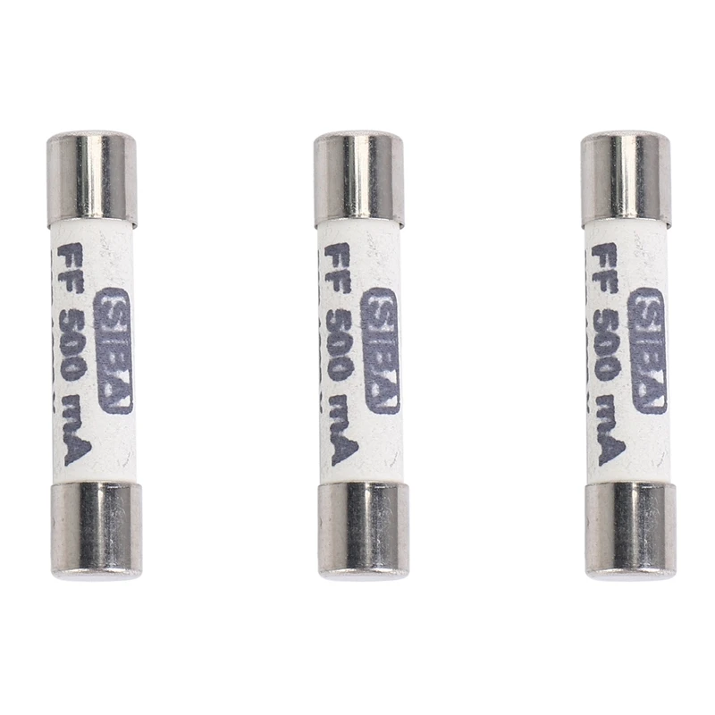 

3X 1000V 500Ma 6.3 X 32Mm White Ceramic Fuse For Multimeter