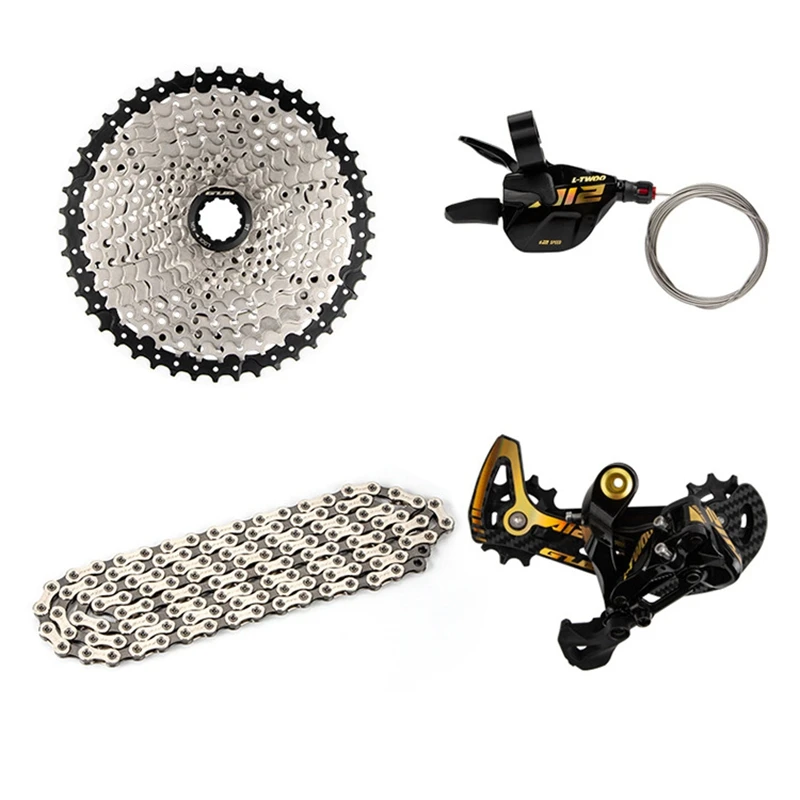 

GUB Ax12-Speed Mountain Bike Transmission Kit Finger Dial Rear Dial 46T Cassette Flywheel Chain Gold Standard Four-Piece Set