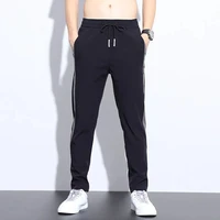 pants men loose straight casual pants spring and summer ice silk thin section mens sports trousers slim fit all match trend