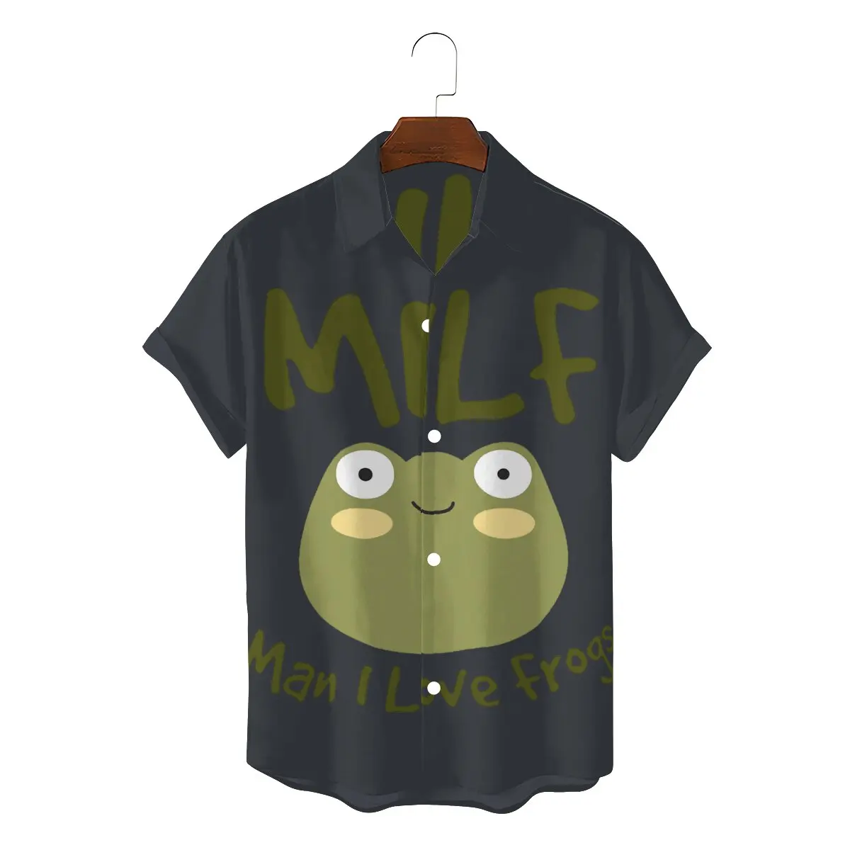 Милф забавные мужские рубашки с мемом Мужская модная 3D Рубашка надписью I Love Frogs