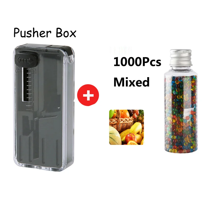

1000PC Mix Fruit Cigarette Popping Capsule Handy Portable Pusher Box Mint Mixed Black Ice mint Smoking Beads Smoking Gadgets