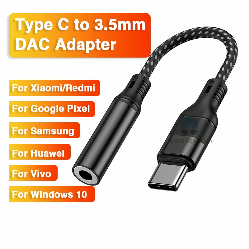 for xiaomi redmi samsung pixel usb c to 3 5mm earphone jack digital audio adapter converter type c dac hi fi for android 3 5 mm free global shipping