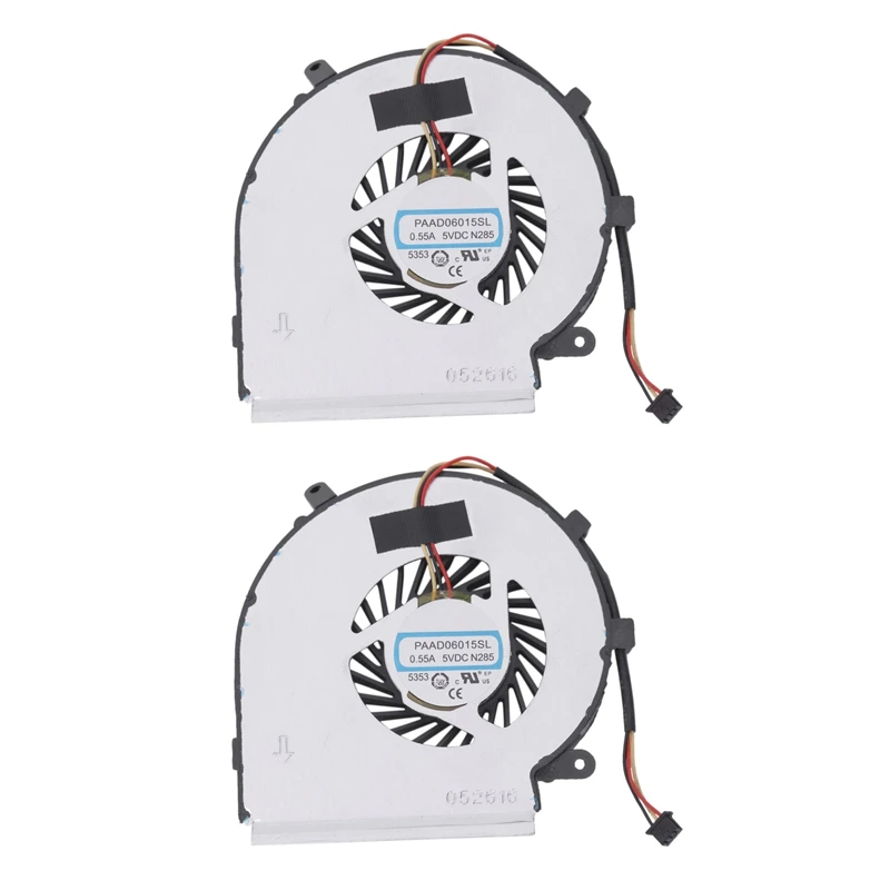 

2X Cpu Cooling Fan For Msi Ge62 Gl62 Ge72 Gl72 Gp62 Gp72 Pe60 Pe70 Series 3Pin 0.55A 5Vdc