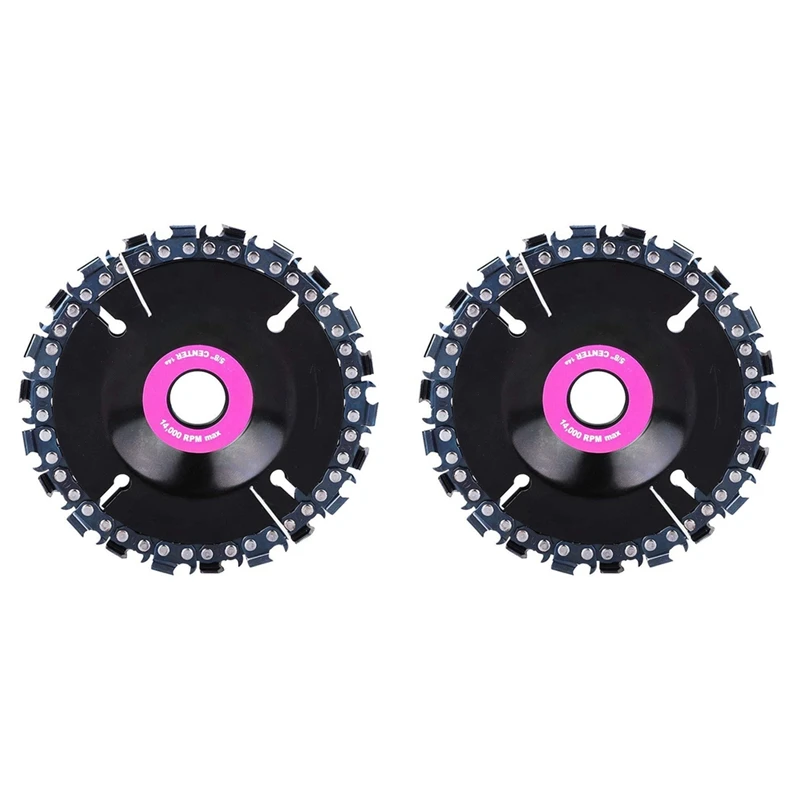 

2X 4 Inch Grinder Wood Carving Disc Chainsaw Grinding Wheel Chain Blade Circular Plate Shaping With Fine 22 Teeth