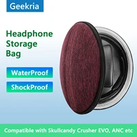 geekria headphones case pouch for skullcandy crusher evo crusher anc portable bluetooth earphones headset bag for accessories
