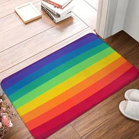 rainbow pattern doormat bathroom modern soft carpet entrance door floor hallway colorful decoration floor rug floor mat bath mat