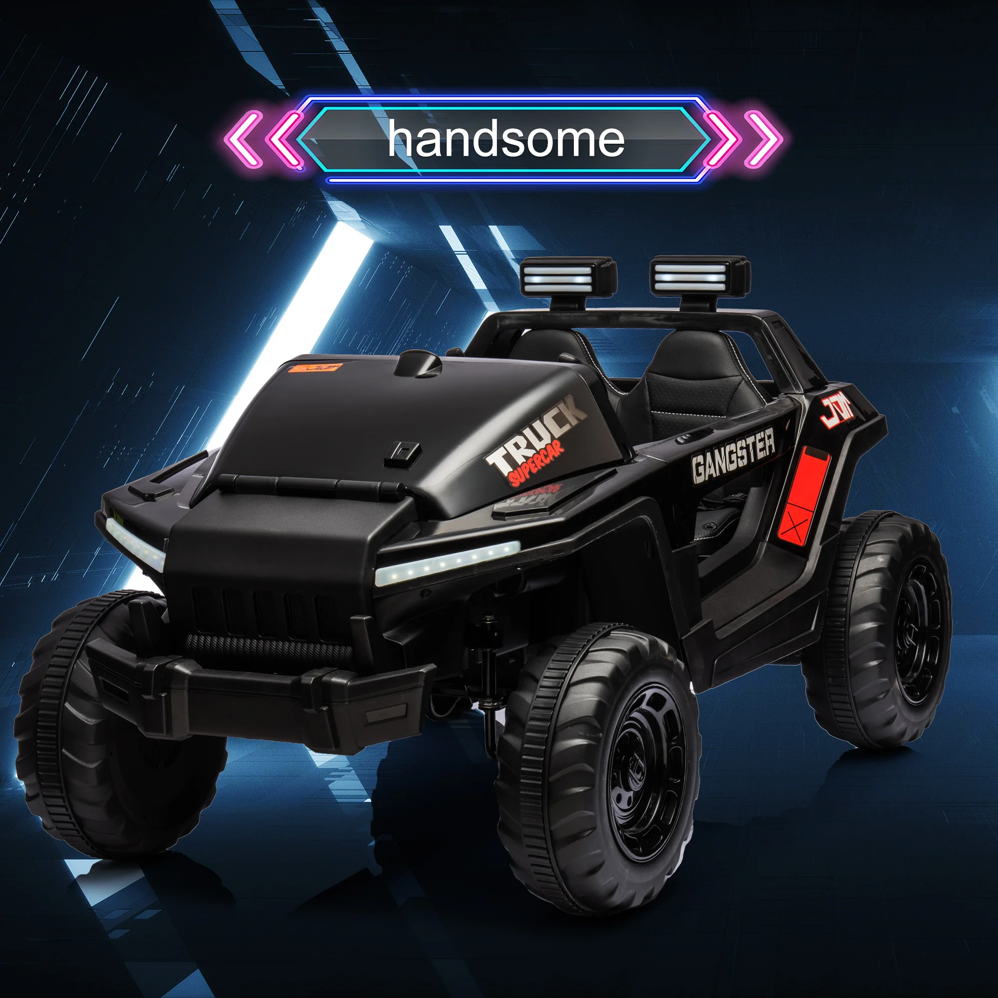 

24V7A 200 Вт * 2 Супер мощное кожаное сиденье четырехколесный амортизатор с высокой и низкой скоростью USB Bluetooth Музыка Дети ездить на автомобиле ele