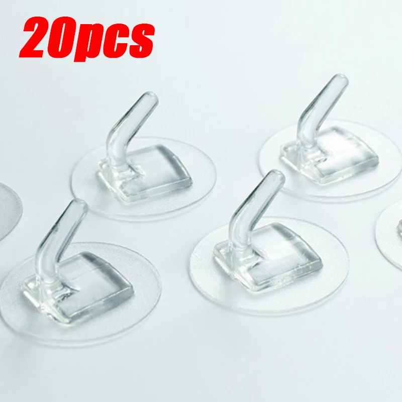 

Прозрачные самоклеящиеся крючки из нержавеющей стали 5/10/20 шт
