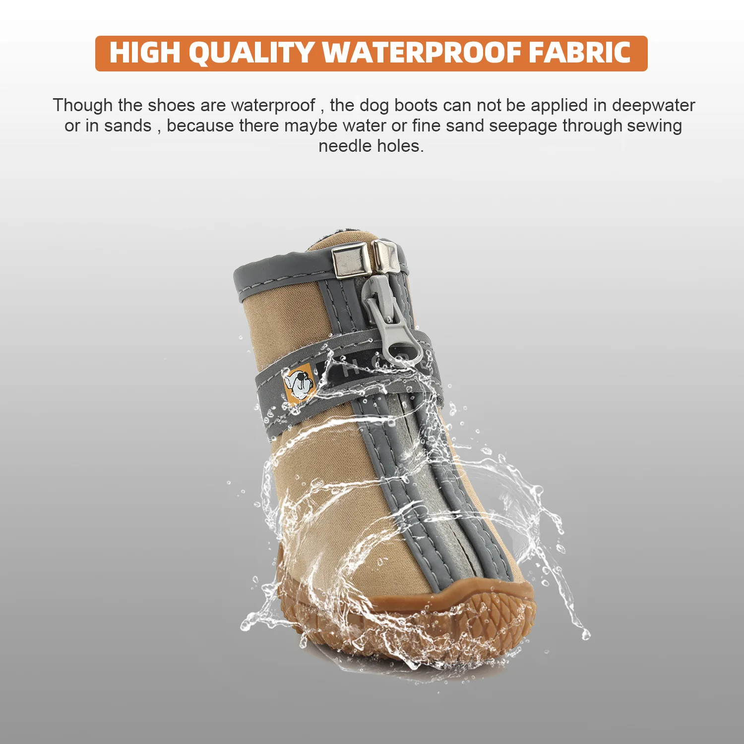 

4Pcs/Set Of Pet Dog Sports Shoes Mountain Wearable Pet PVC Sole Waterproof Reflective Dog Boots Cold Resistant Snow Dog Shoes