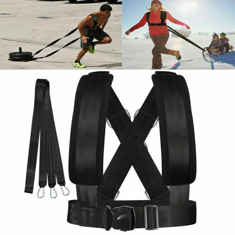 Fitness Equipment Shoulder Harness Gym Pull Sled Drag Speed Weight Training Workout Strap Weight Muscle Sport Accessories
