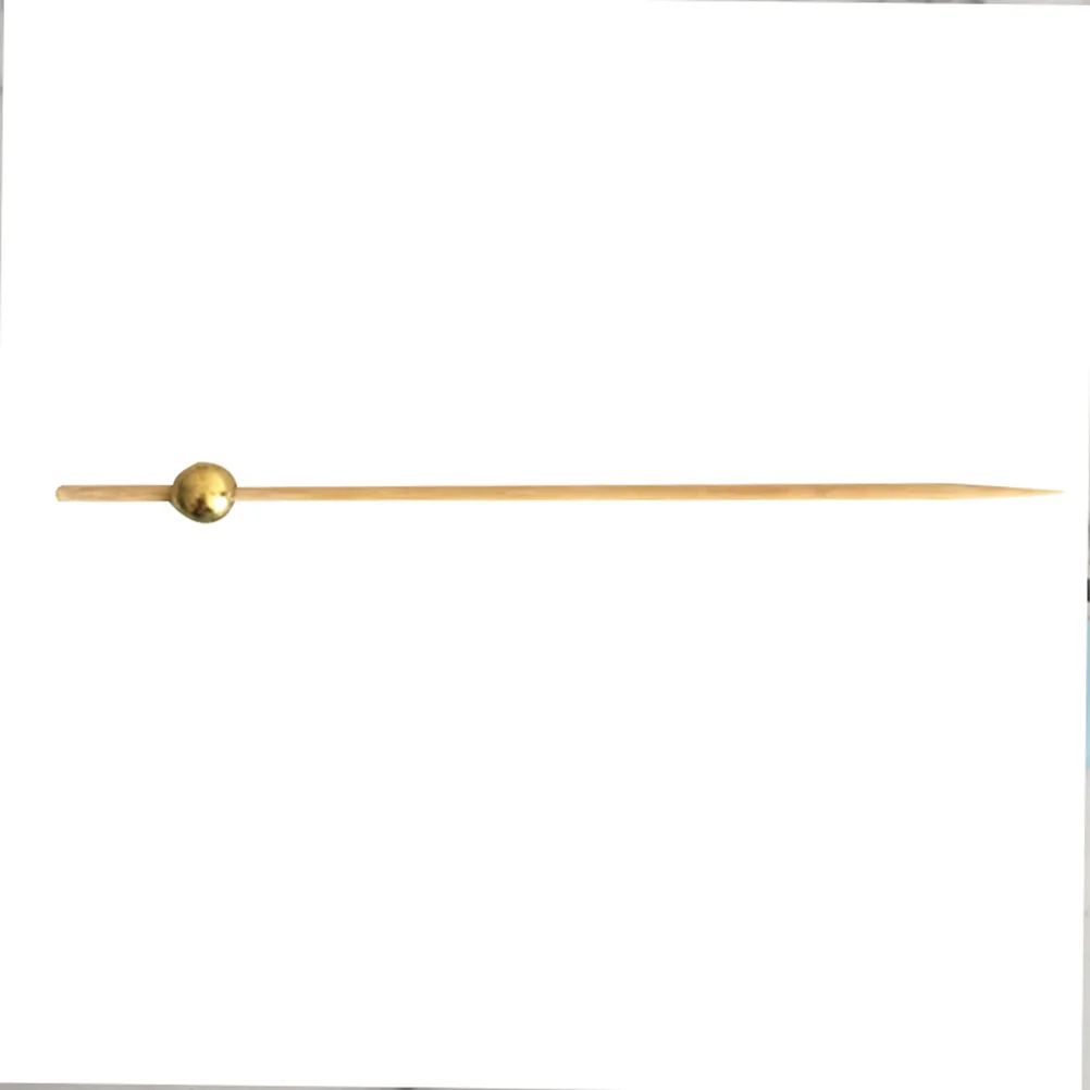 

100 Pcs Wood Fruit Skewers Cocktail Picks Toothpicks Food Beverage Toothpicks Skewers Pearl Fruit Sticks Cocktail Toothpicks