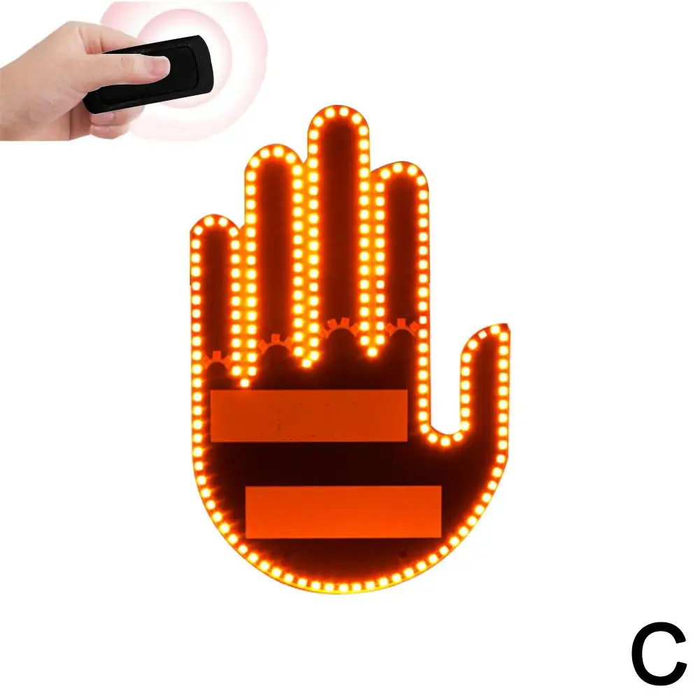 Забавный жест светодиодный дисплей заднего лобового стекла автомобиля знак