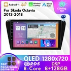 MEKEDE IPS 8 ГБ + 128 ГБ DSP Android 11 автомобильный радиоприемник мультимедийный плеер для Skoda Octavia 2013-2018 GPS навигация Carplay Авто AV выход