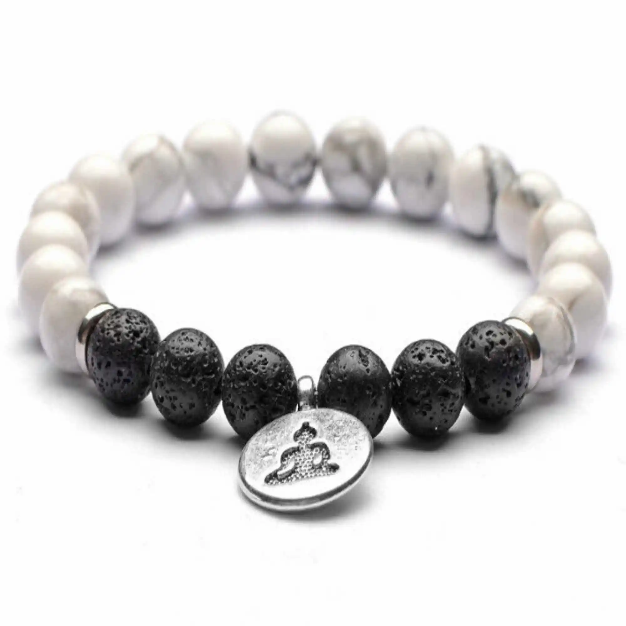 Браслет из натуральной лавы 8 мм