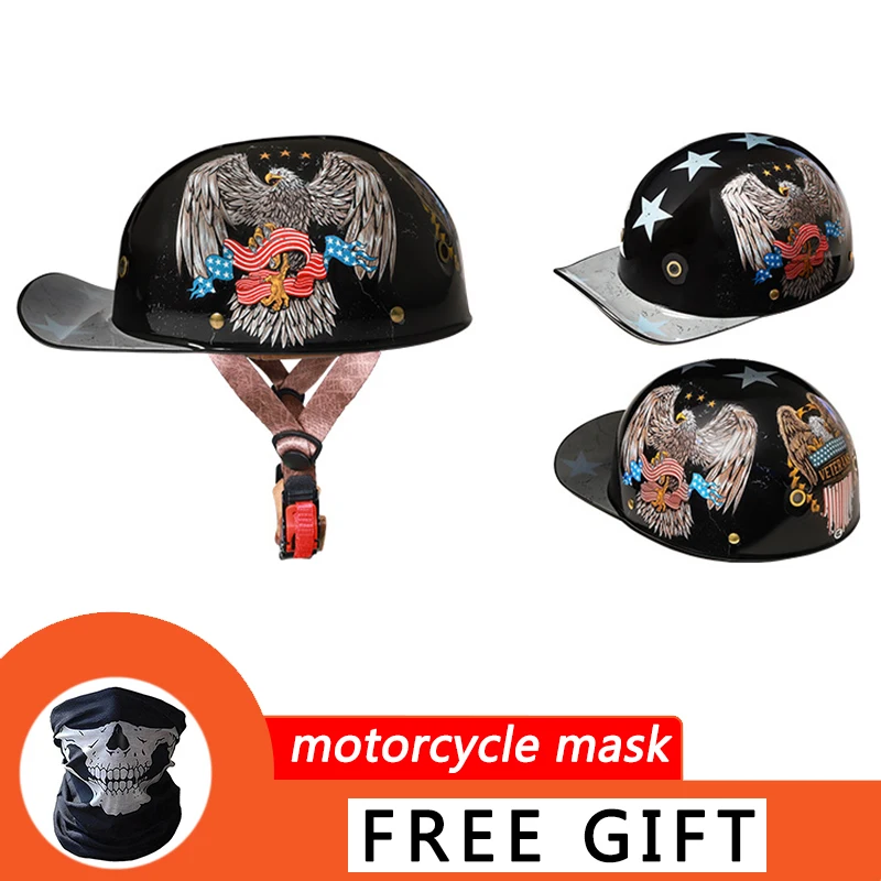 

Motor Helmet Retro Motorcycle Helmet Moto Helmet Scooter Vintage baseball cap For Ducati Yamaha kawasaki Honda Suzuki KTM BMW