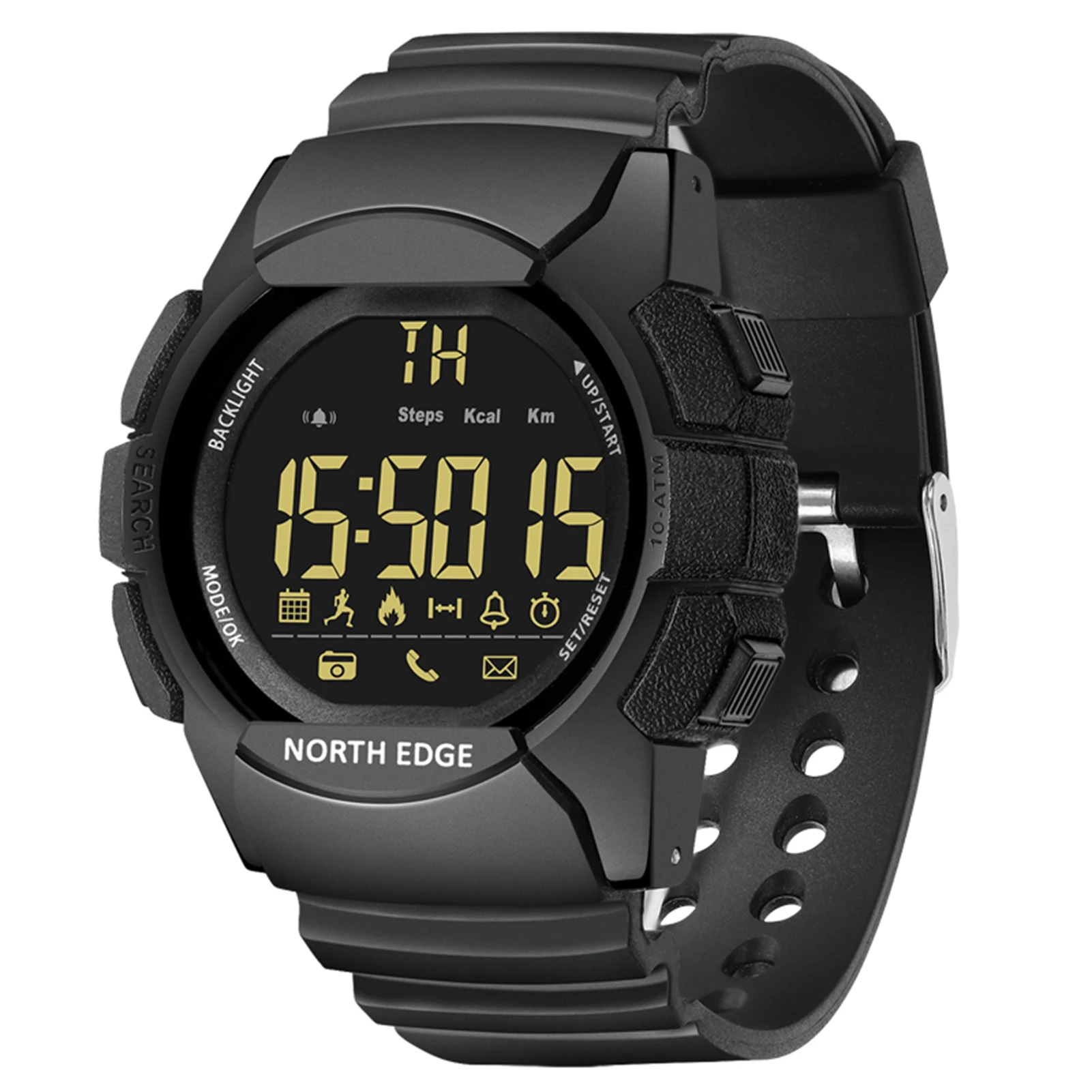 

Мужские часы в стиле милитари, водостойкие, 100 м, NORTH EDGE, спортивные часы, армейская светодиодная цифровая фотография, мужские часы для IOS, Android