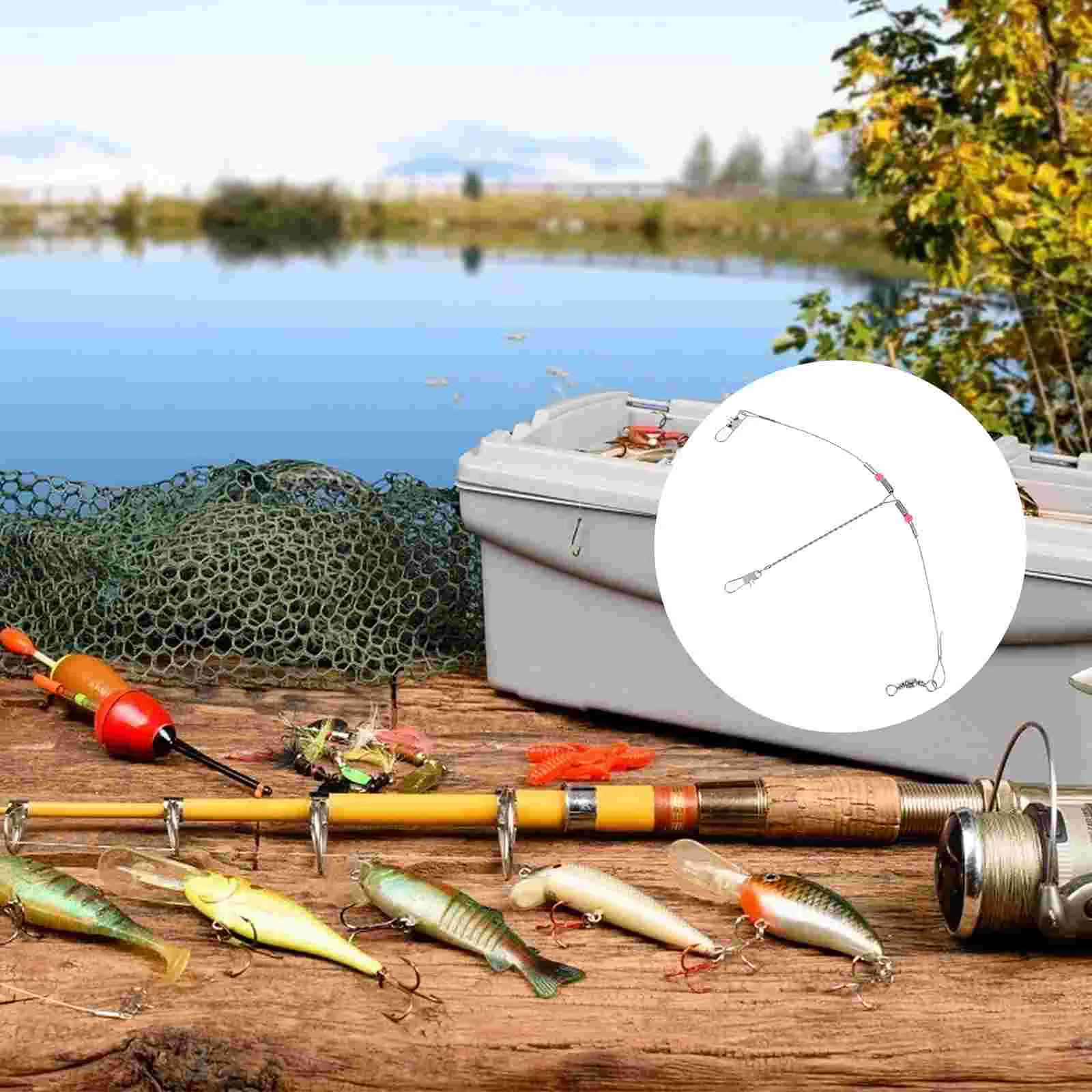 

Hooks Wire Leader String Hook Balance Steeel Lures Saltwater Line Tackle Stainless Sea Outdoor Steel Fishing accessories