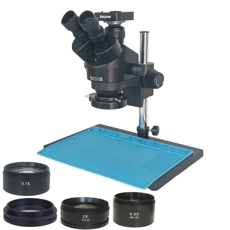 

3.5X-90X Industrial Simul Focal Trinocular Stereo Microscopio With 51MP 1080P Digital Video Microscope Soldering Camera Tools