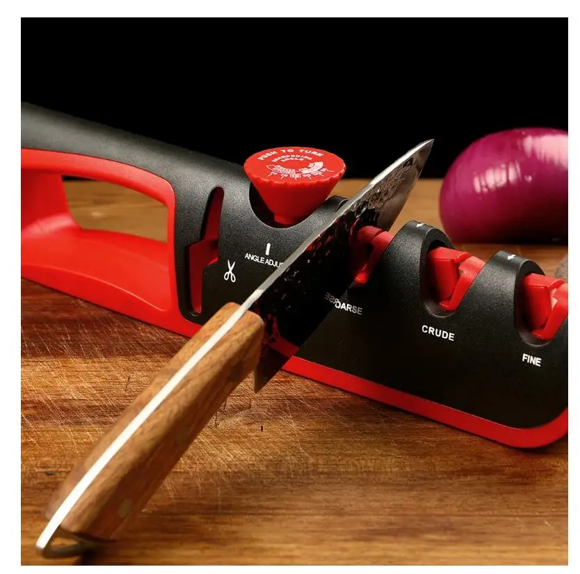 

Knife Sharpener 5 In 1 Adjustable Angle Black Red Home Kitchen Grinding Machine Professional Knife Scissors Sharpening Tools
