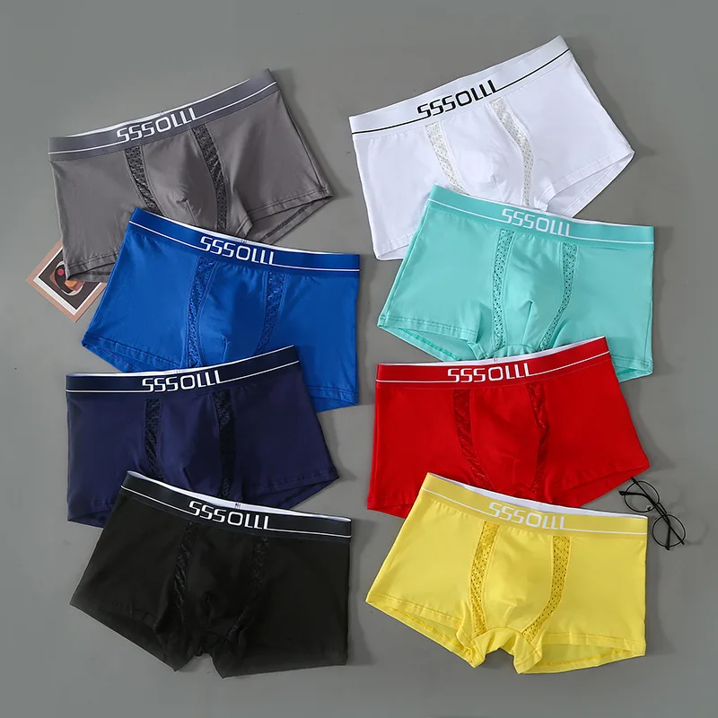 

Трусы-боксеры мужские хлопковые с U-образным выпуклым мешочком, антибактериальные индивидуальные шорты со средней посадкой, свободные дыша...