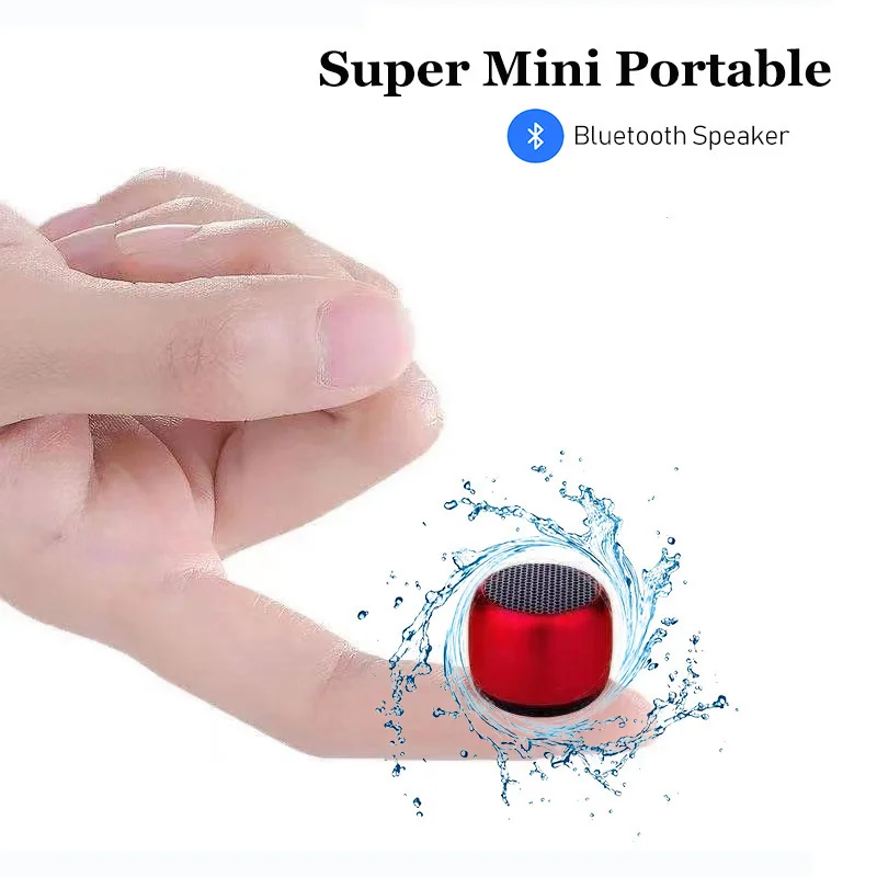 

IPX5 Waterproof Mini Portable Bluetooth Speaker Metal HiFi TWS Interconnection Super Small Steel Stereo Wireless Loudspeaker Hot