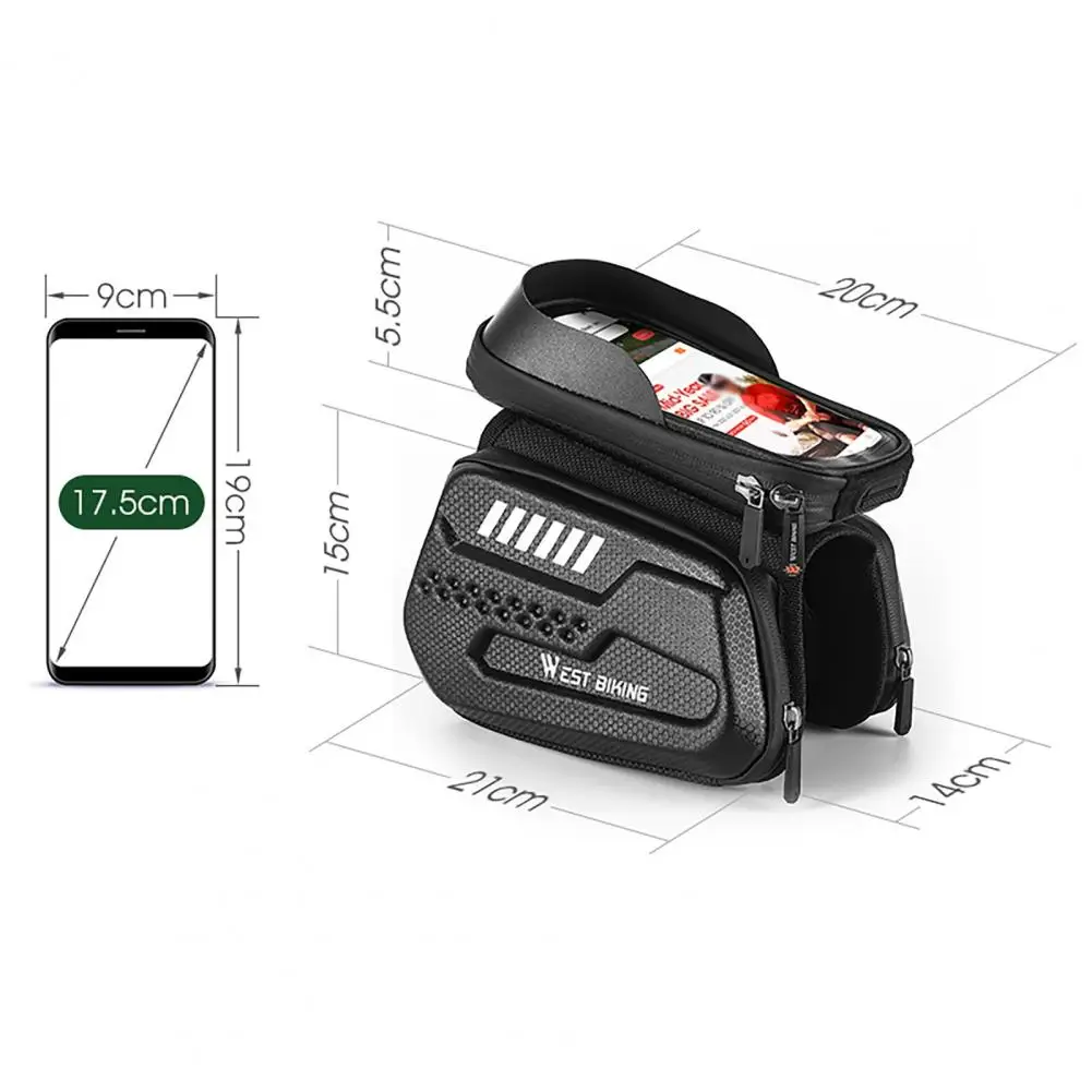 Сумка для телефона велосипедная жесткая с отверстием наушников и двойными