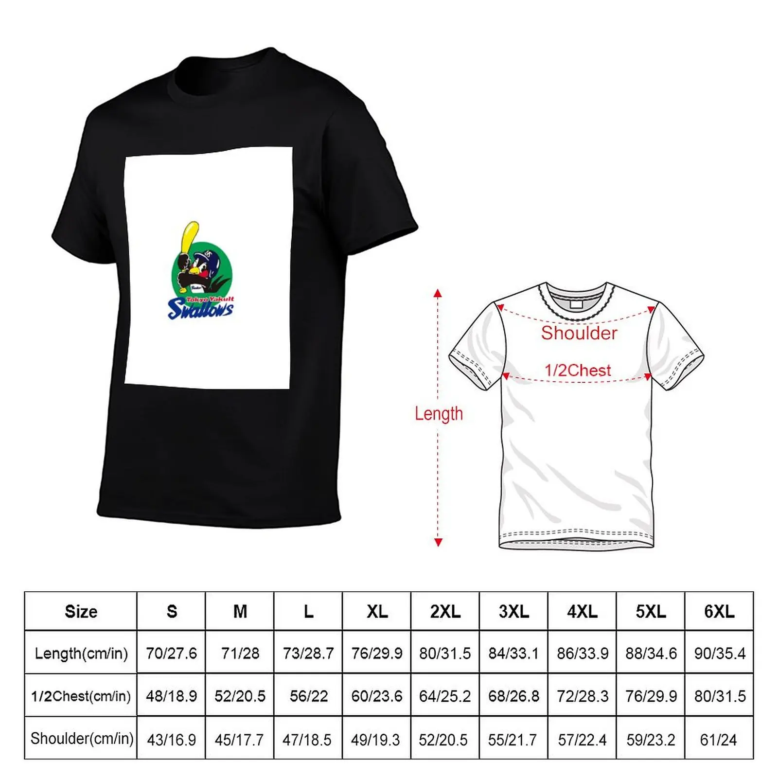 Футболка Tokyo Yakult Swallows, простая футболка для работы (art.: 3920dbed2c172) - 3920dbed2c172