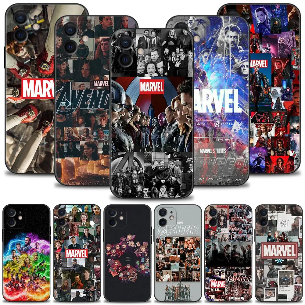 

Marvel Averages Superheros Character Splicing Comics Case For iPhone 13 12 11 Pro Max 13 12 Mini XS Max XR X 7 8 6 6S Plus Cover