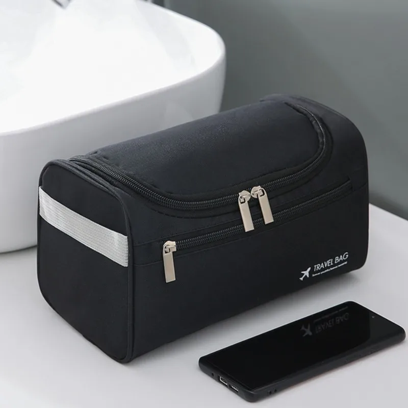 

Travel Waterproof Wash Polyester Organizer Bag Hanging Business Cosmetic Bag Toiletries Storage Pouch Men Women Portable