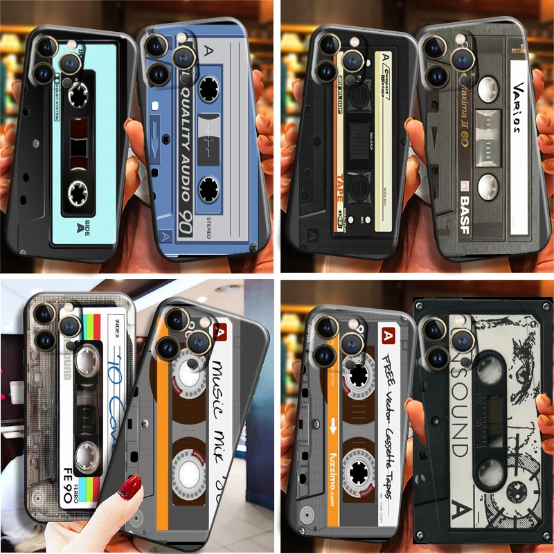 

Vintage Cassette Tape Retro Style Phone Case For Apple iPhone 13 12 11 Pro Max 13 12 Mini X XR XS Max 5 6 6S 7 8 Plus Coque