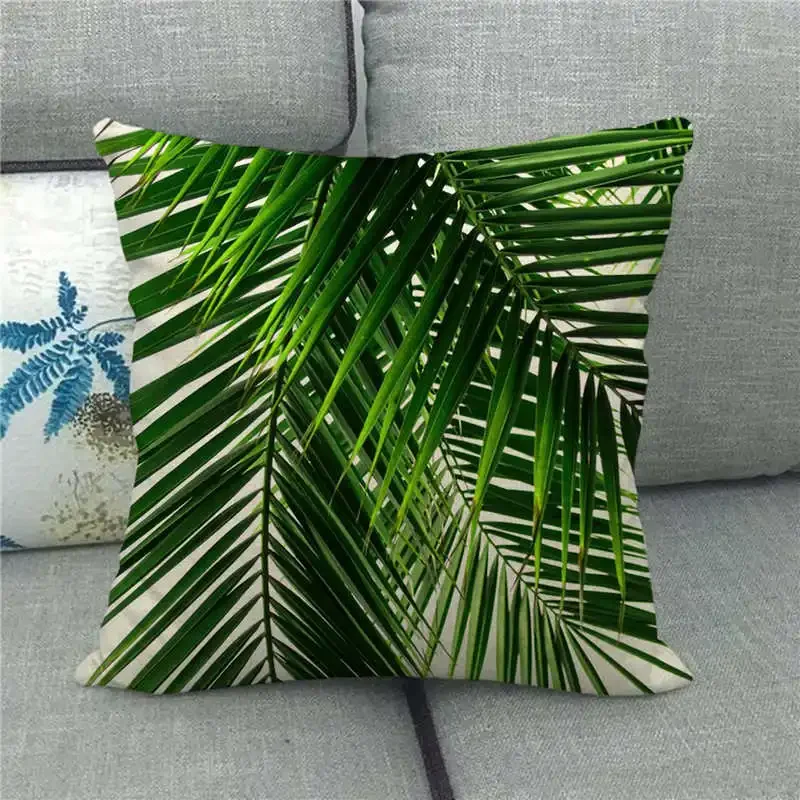 Чехол для подушки 45x45 см Monstera Palm Banana Leaf с принтом украшение наволочка