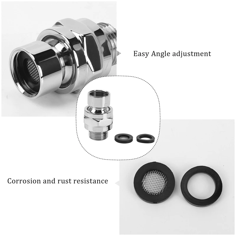Латунный хромированный шаровой шарнир регулируемый поворотный адаптер на угол