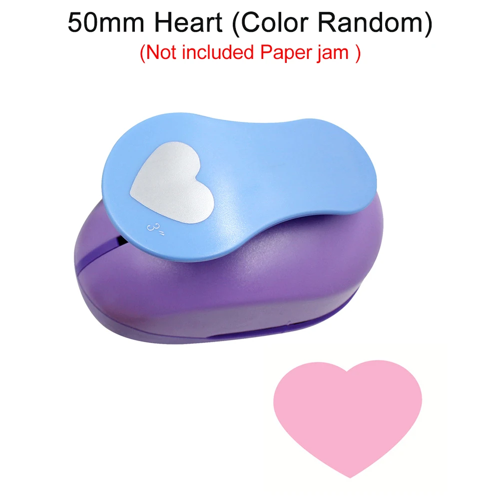 

Kids For Craft Labor Saving DIY Small Scrapbooking Card Making Paper Cut Gift Durable Portable Heart Hole Punch 50mm 75mm