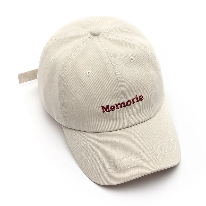 

Cotton Baseball Cap for Women and Men Fashion MEMORIE Embroidery Hats Unisex Snapback Hat Summer Men's Women's Sun Hat