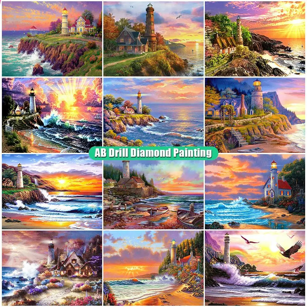 

Квадратная алмазная живопись AB Dirll, модель Стразы 5D «сделай сам», алмазная вышивка, пейзаж, вышивка крестиком, настенное искусство