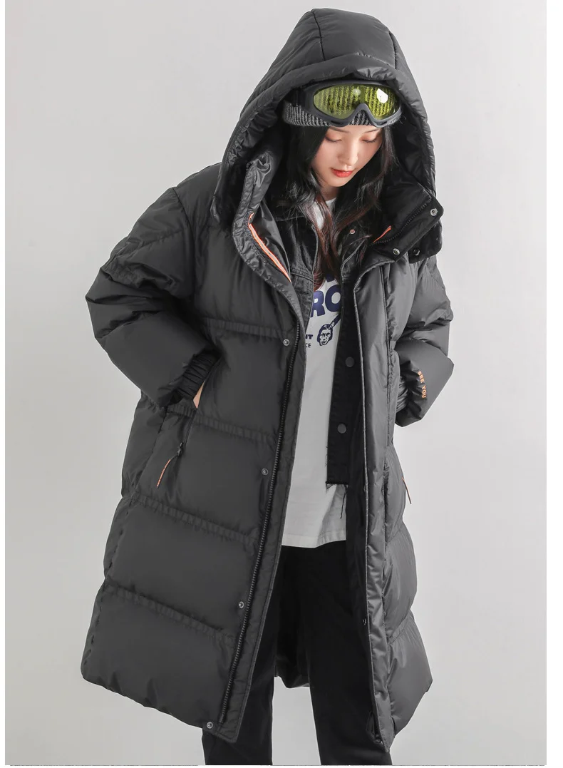 

Puffer Winter Coats Women Korean Clothing Fashion Jacket Mid-length Duck Down Jacket Female Warm Coat Chaquetas Para Mujer Zm