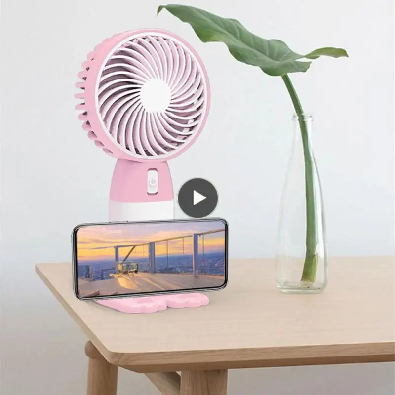 

Portable Mini Fan Usb Rechargeable Stand Base Handheld Fan Cooling Appliance Desktop Fan Mute