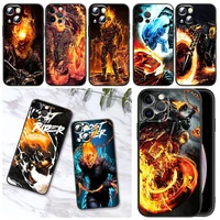 marvel superhero ghost rider phone case for iphone 11 12 13 mini 13 14 pro max 11 pro xs max x xr plus 7 8 silicone cover