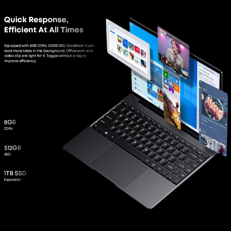 CHUWI CoreBook X ноутбук с 14-дюймовым дисплеем четырёхъядерным процессором Intel Core i5-8259U