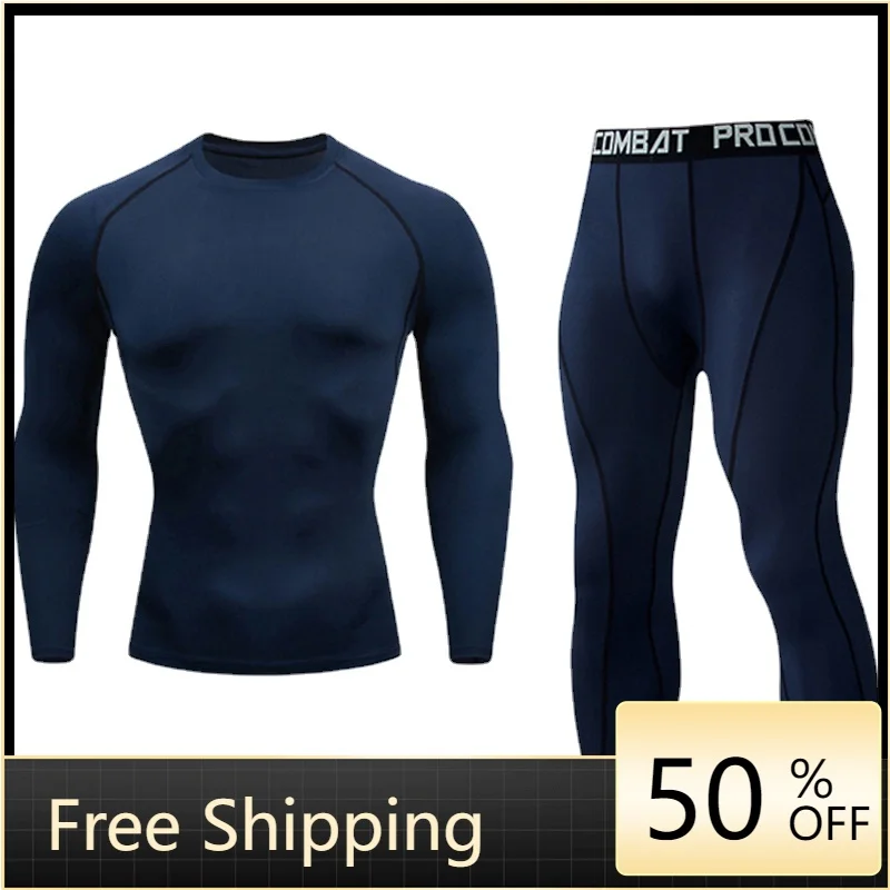 

Быстросохнущее мужское термобелье, комплекты, компрессионные кальсоны для бега, баскетбольные колготки, одежда для спортзала, фитнеса, бег...