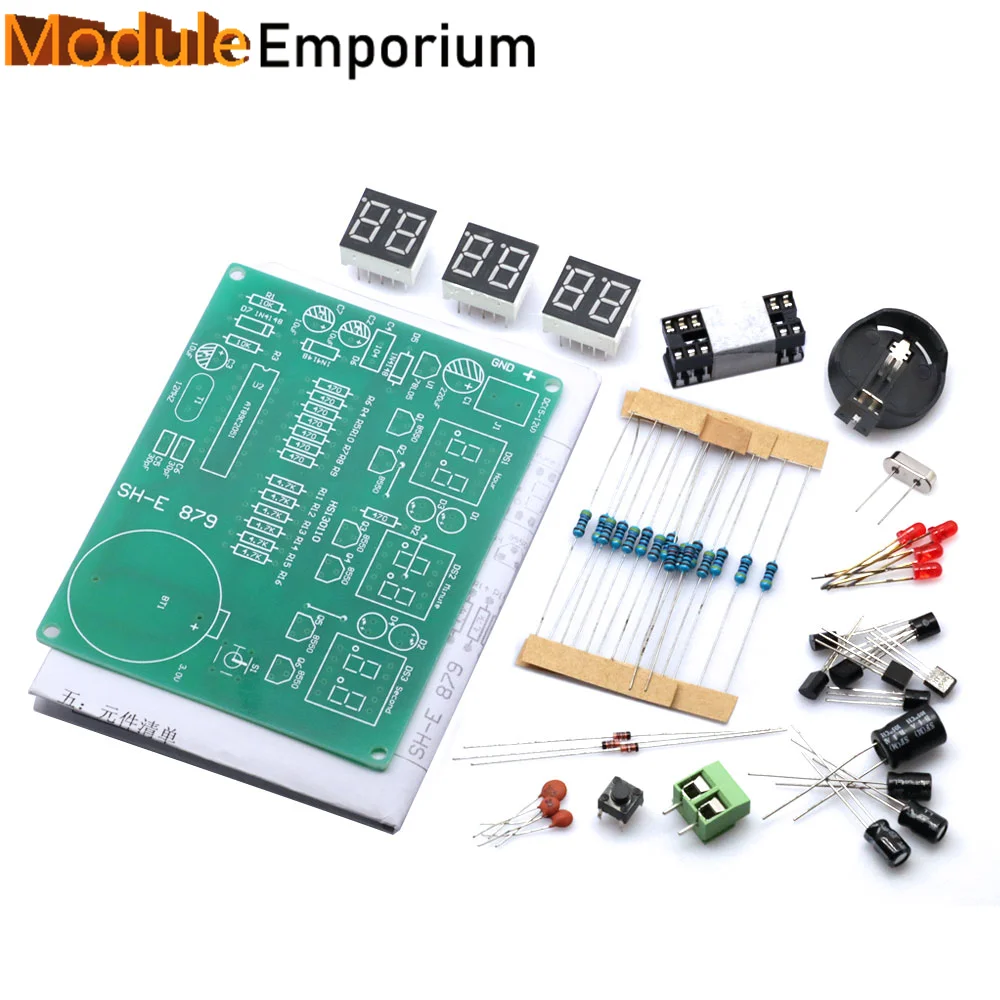 Наборы для самостоятельной сборки, электронные часы, цифровая трубка, фотодисплей, набор электронных модульных деталей и компонентов, постоянный ток 9 В-12 в